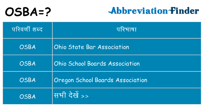 osba का क्या अर्थ है