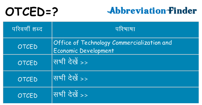 otced का क्या अर्थ है