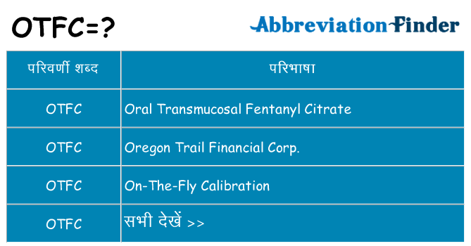 otfc का क्या अर्थ है