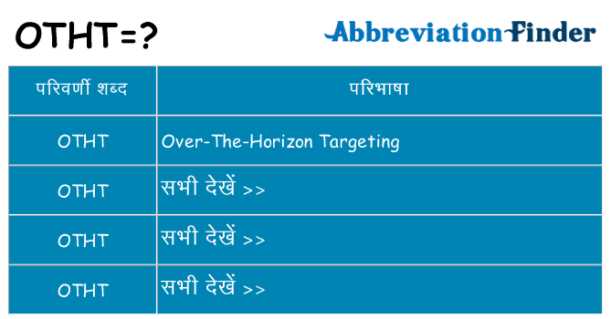 otht का क्या अर्थ है