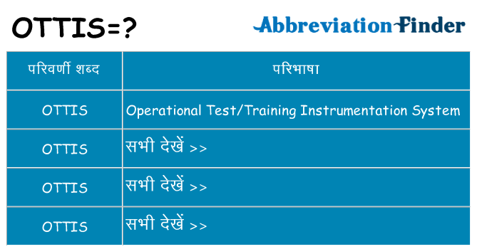 ottis का क्या अर्थ है