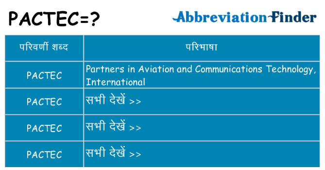 pactec का क्या अर्थ है