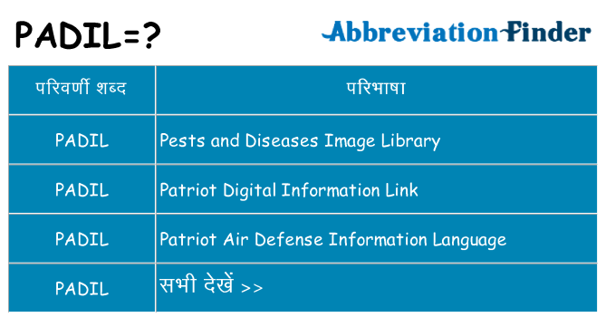 padil का क्या अर्थ है