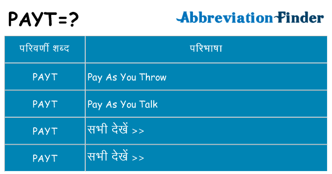 payt का क्या अर्थ है