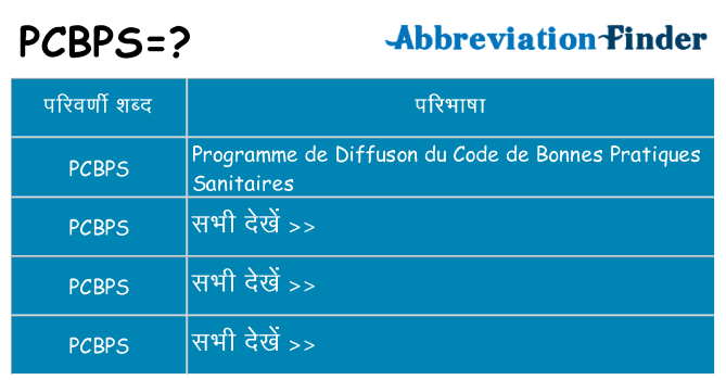 pcbps का क्या अर्थ है