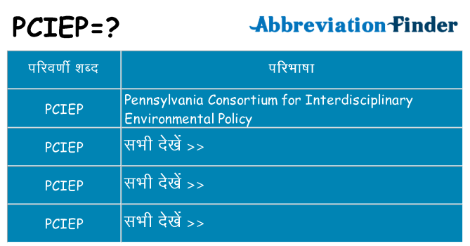 pciep का क्या अर्थ है