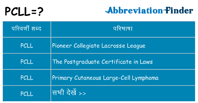 pcll का क्या अर्थ है