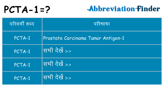 pcta-1 का क्या अर्थ है