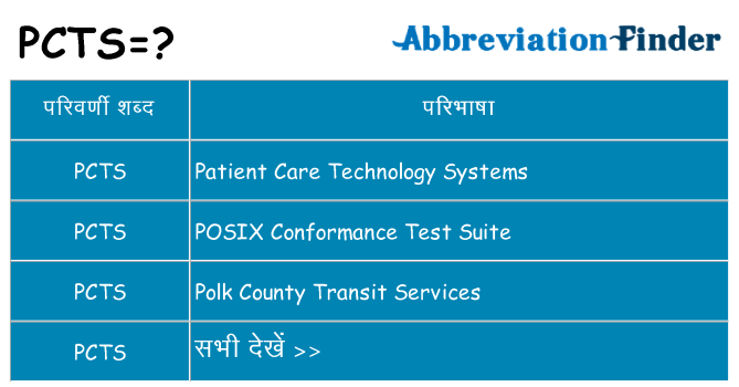 pcts का क्या अर्थ है