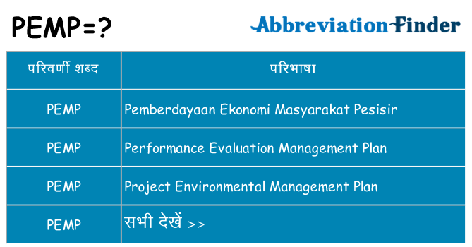 pemp का क्या अर्थ है