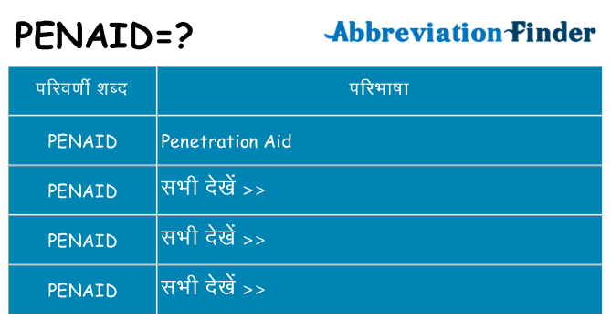penaid का क्या अर्थ है