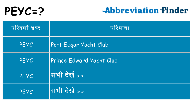 peyc का क्या अर्थ है