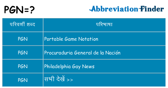 pgn का क्या अर्थ है