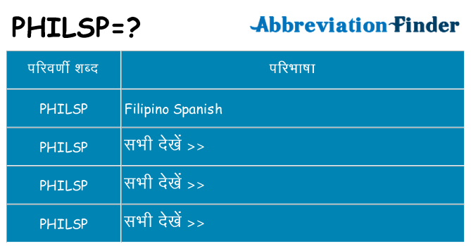philsp का क्या अर्थ है