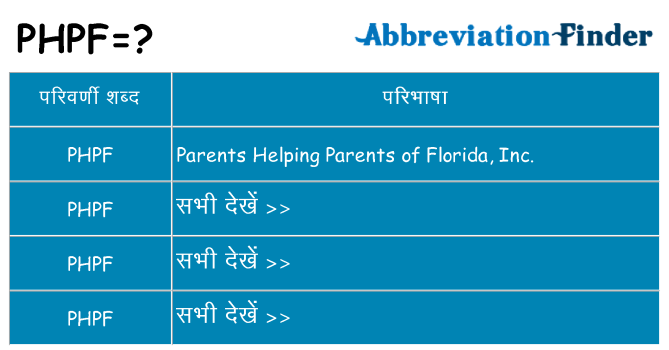 phpf का क्या अर्थ है