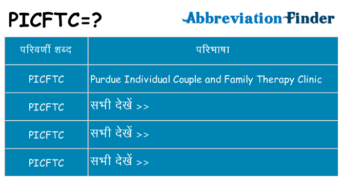 picftc का क्या अर्थ है