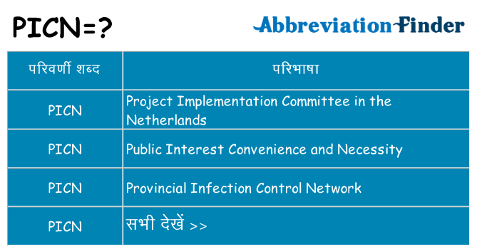 picn का क्या अर्थ है