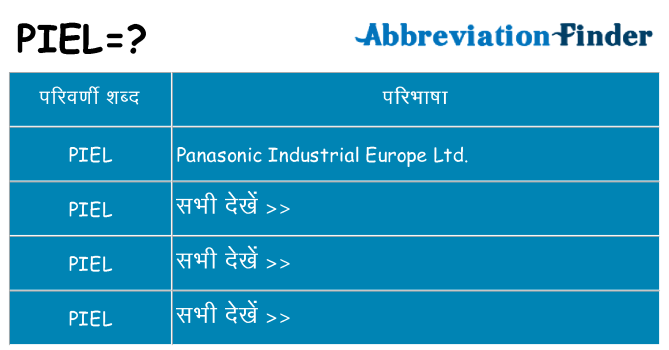 piel का क्या अर्थ है