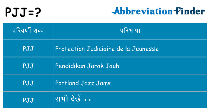 pjj का क्या अर्थ है