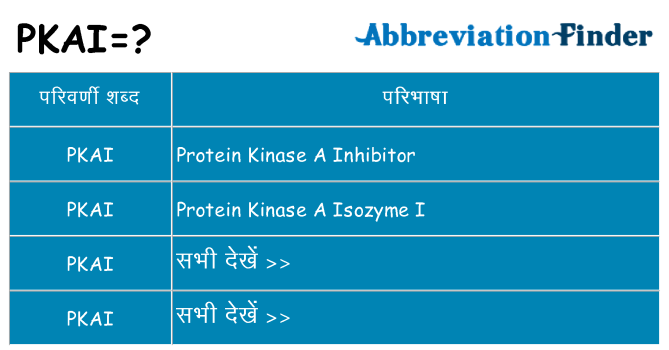 pkai का क्या अर्थ है