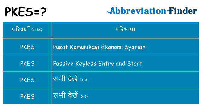 pkes का क्या अर्थ है