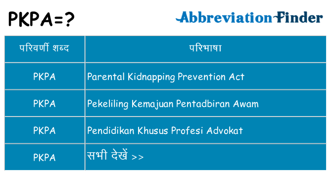pkpa का क्या अर्थ है