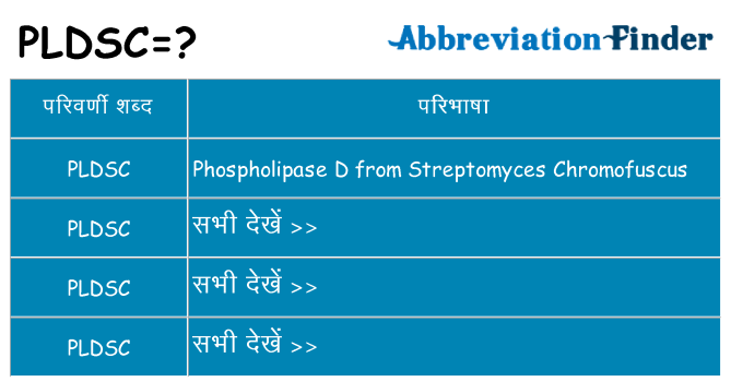 pldsc का क्या अर्थ है