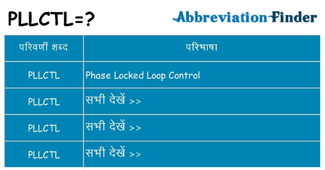 pllctl का क्या अर्थ है