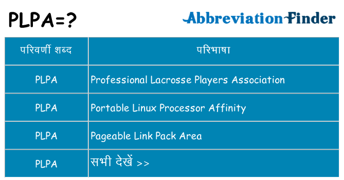 plpa का क्या अर्थ है