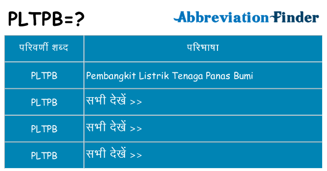 pltpb का क्या अर्थ है