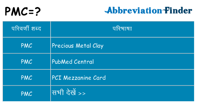 pmc का क्या अर्थ है