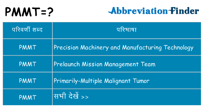 pmmt का क्या अर्थ है