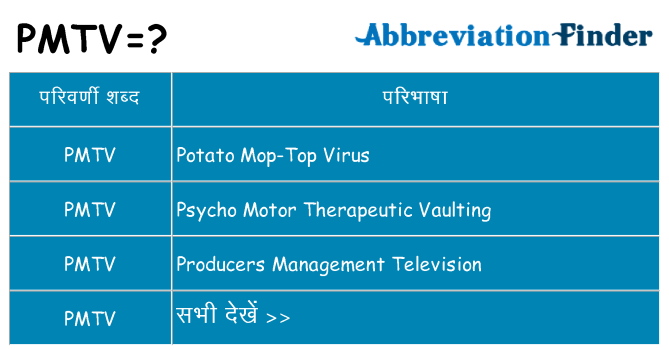 pmtv का क्या अर्थ है