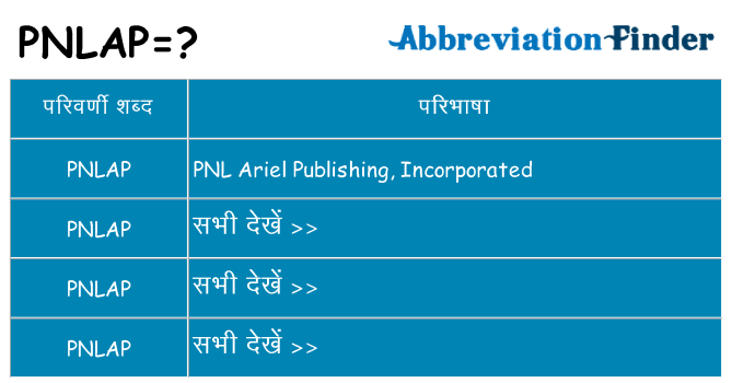 pnlap का क्या अर्थ है