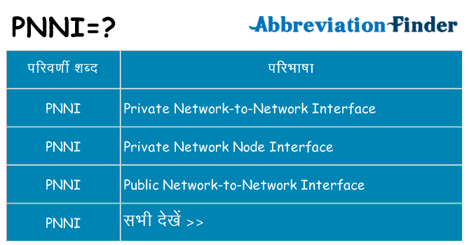 pnni का क्या अर्थ है