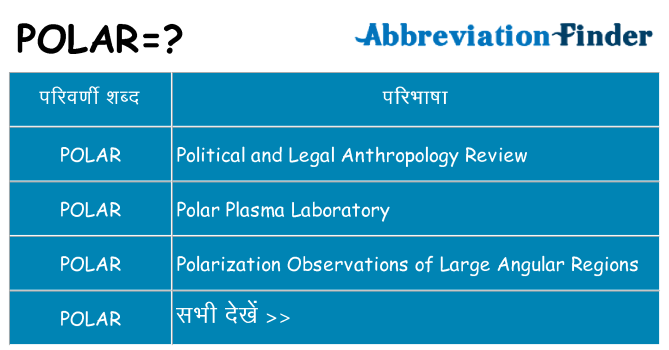 polar का क्या अर्थ है