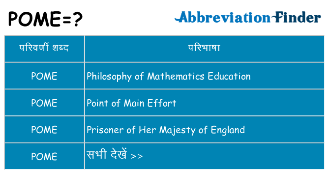pome का क्या अर्थ है