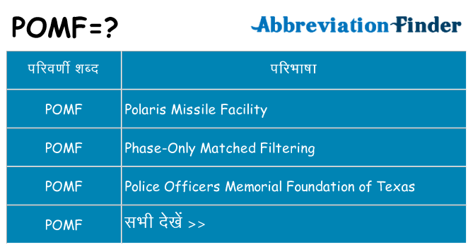 pomf का क्या अर्थ है