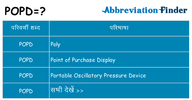 popd का क्या अर्थ है
