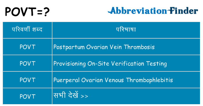povt का क्या अर्थ है