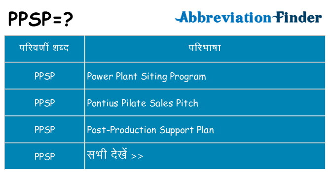 ppsp का क्या अर्थ है