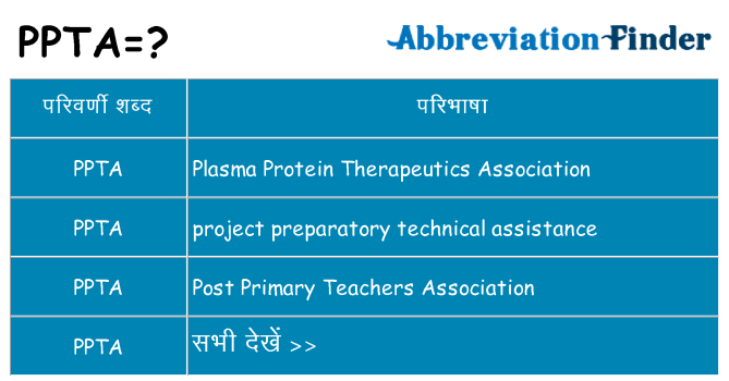 ppta का क्या अर्थ है