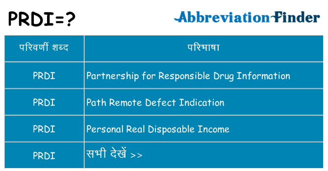 prdi का क्या अर्थ है