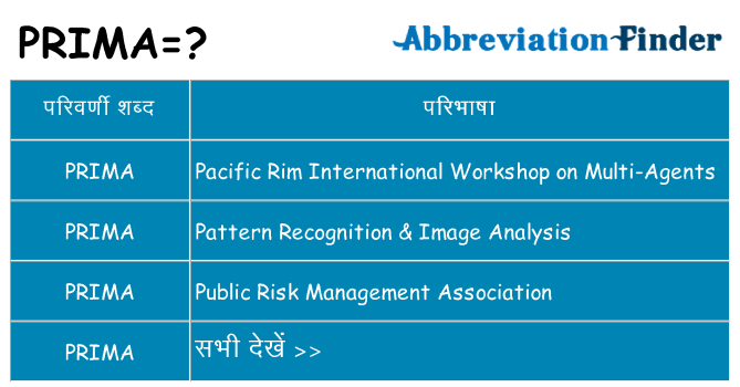 prima का क्या अर्थ है
