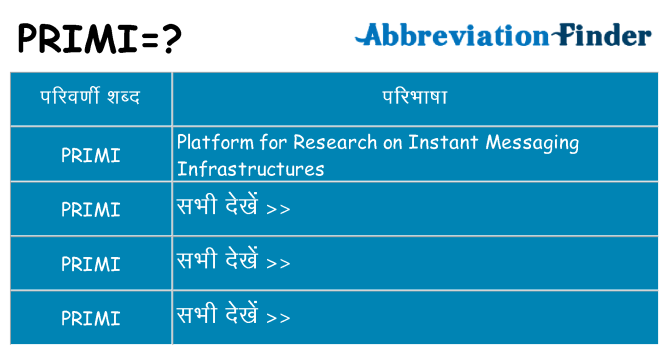 primi का क्या अर्थ है