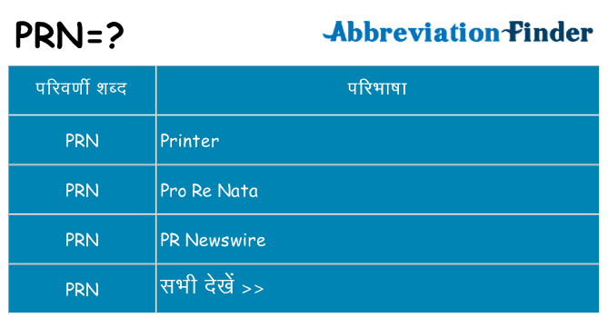 prn का क्या अर्थ है
