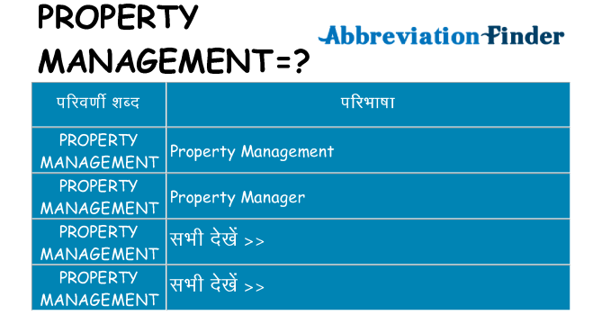 property-management का क्या अर्थ है
