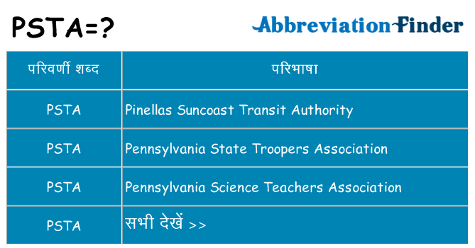 psta का क्या अर्थ है