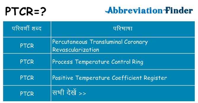 ptcr का क्या अर्थ है