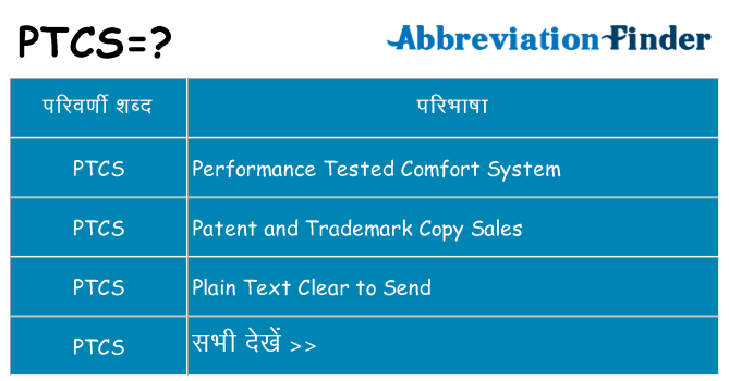 ptcs का क्या अर्थ है